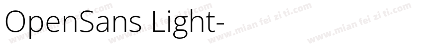 OpenSans Light字体转换